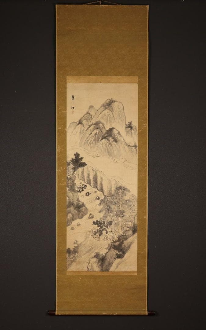 【保証書】★渡辺崋山 渓山高隠図★検）谷文晁 渡辺省亭 富岡鉄斎 伊藤若冲