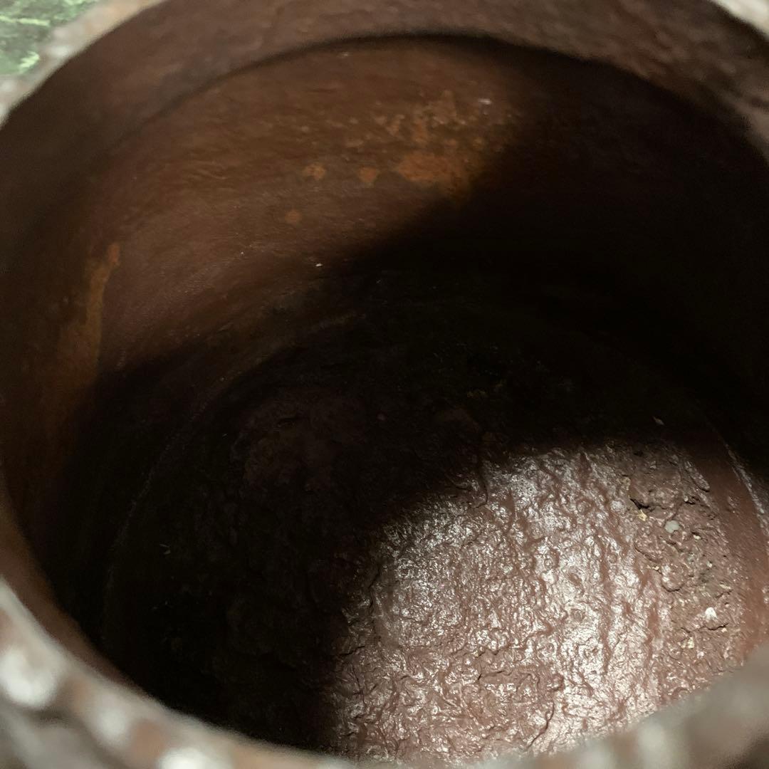 龍家製 竹彫り 鉄瓶