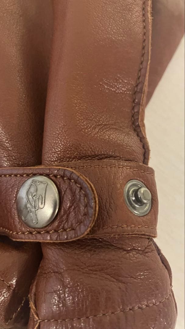 【高級ブランド】madova 本革レザー手袋　カシミア100% ブラウン 茶色