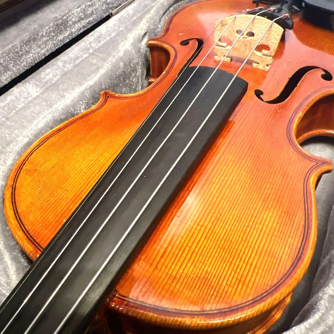 【詳細不明】美虎杢 1/8サイズ バイオリン　原産国不明