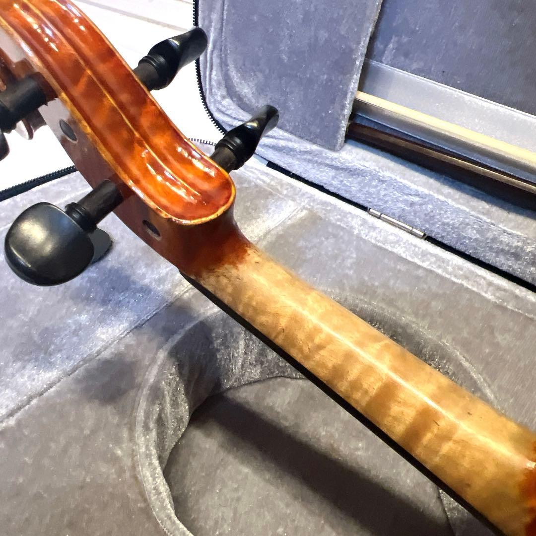 【詳細不明】美虎杢 1/8サイズ バイオリン　原産国不明