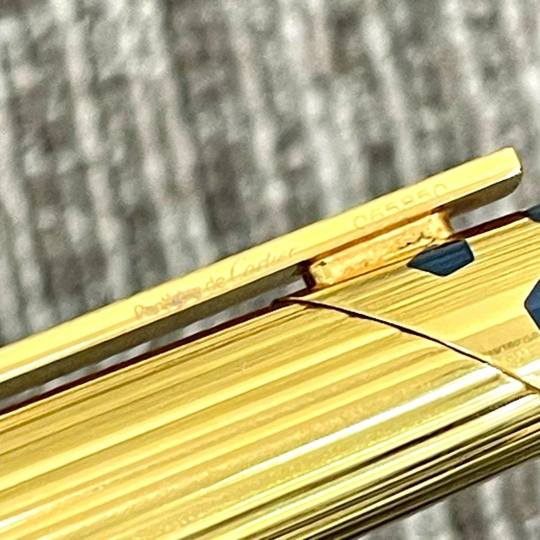 美品　Cartier　カルティエ　パンテール　トリニティ　ボールペン　ブルー