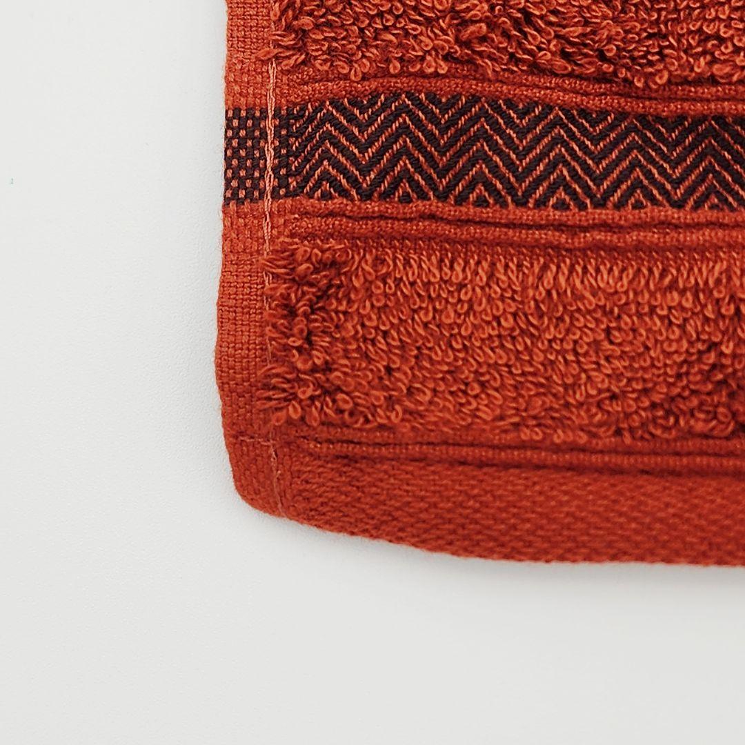 極美品 ★HERMES★ エルメス ハンドタオル シェブロン柄 ブラウン