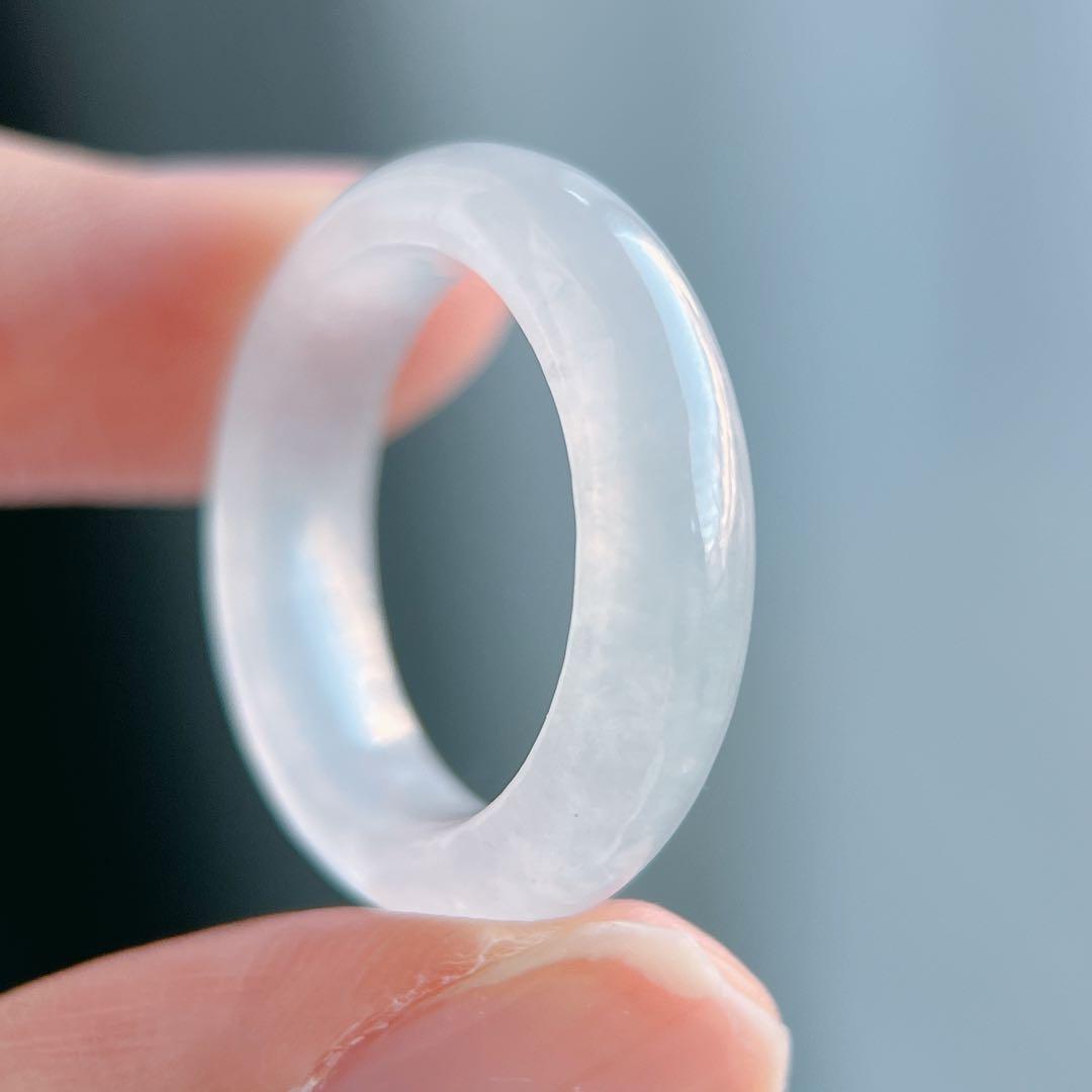 ミャンマー産天然本翡翠 くりぬきリング 10号