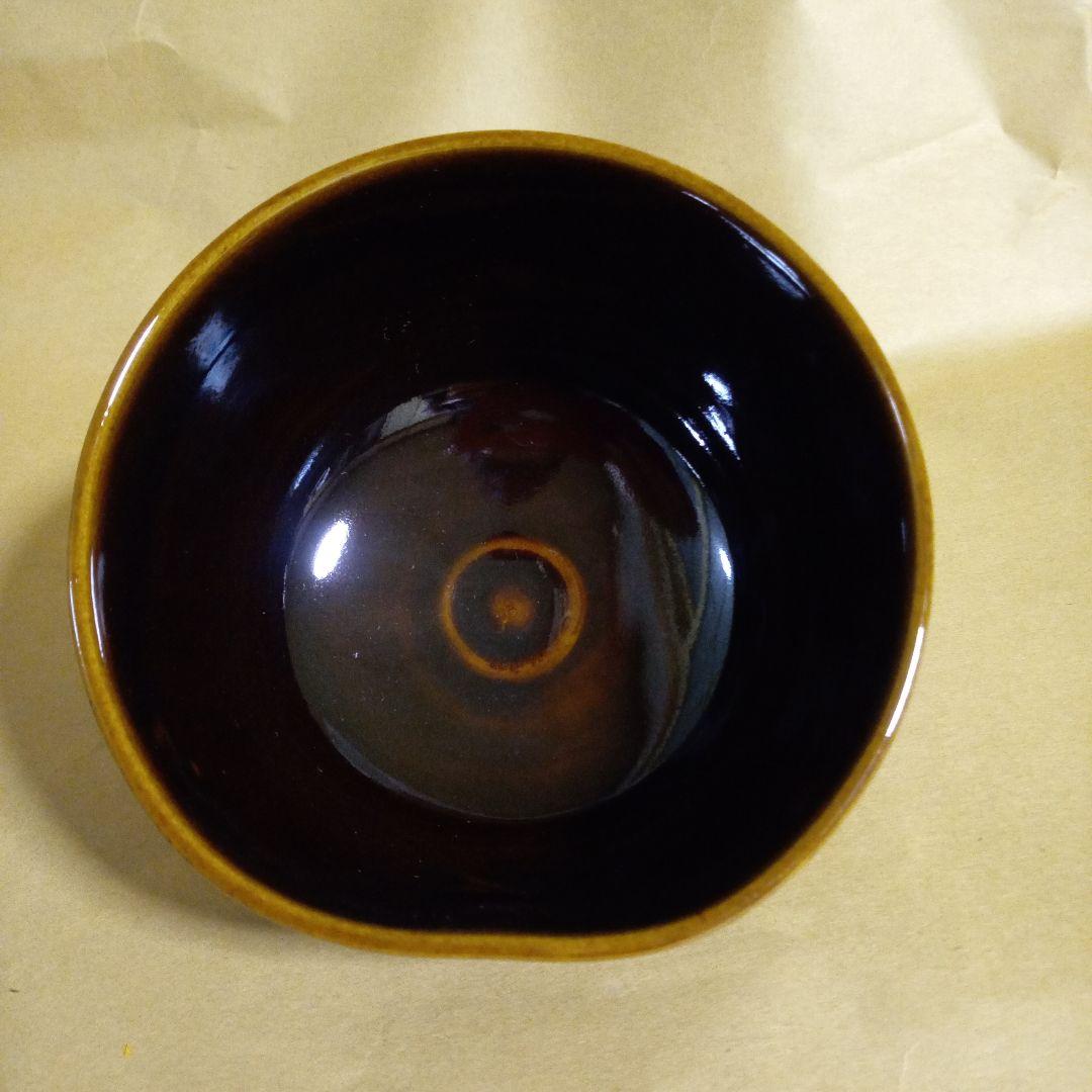 専用ページ、香合付き　抹茶碗　寺尾陶象　飴釉