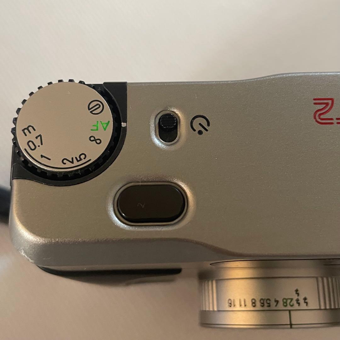 CONTAX T2 シルバー 作例あり 純正ストラップ付 高級フィルムカメラ