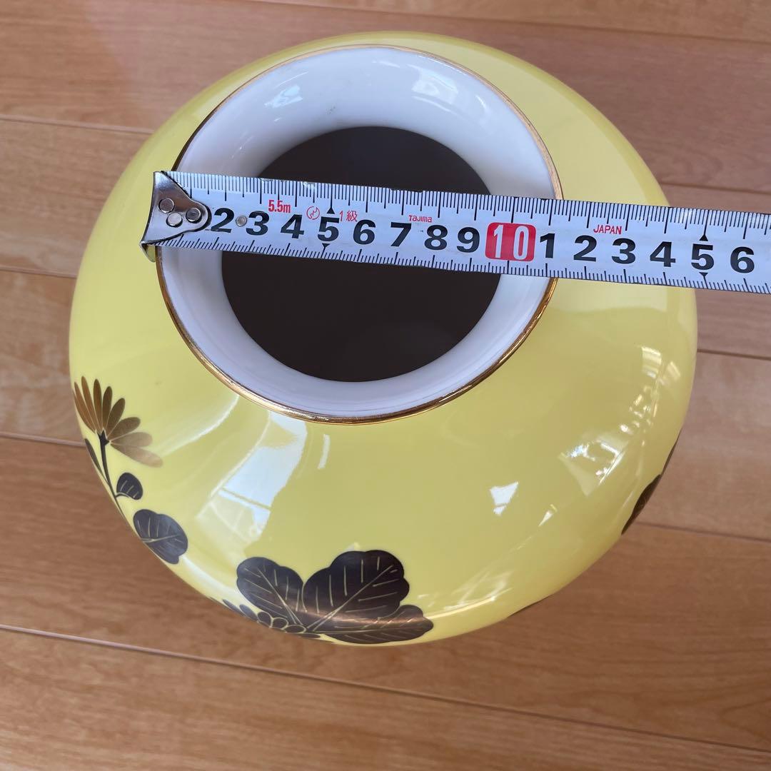 アンティーク 菊 壺 置物