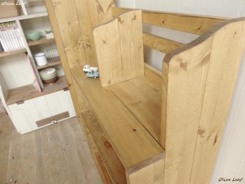 サイズ、デザインオーダー可！お子様用ハンガーラック●ナチュラルブラウン●受注製作