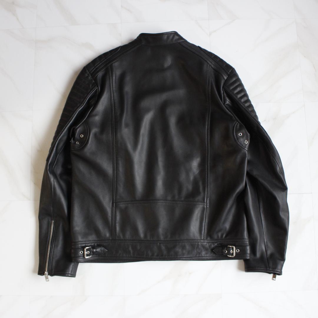 【新品未使用】DIESEL シープスキン XXL レザージャケット ブラック