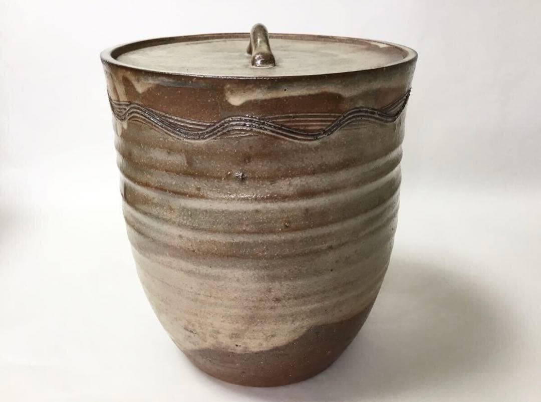 茶道具 古物品 水指 萩 田原陶兵衛 木箱入