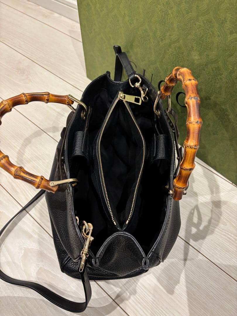 GUCCI グッチ 超美品 バンブー ショッパー 2WAY ハンドバッグ