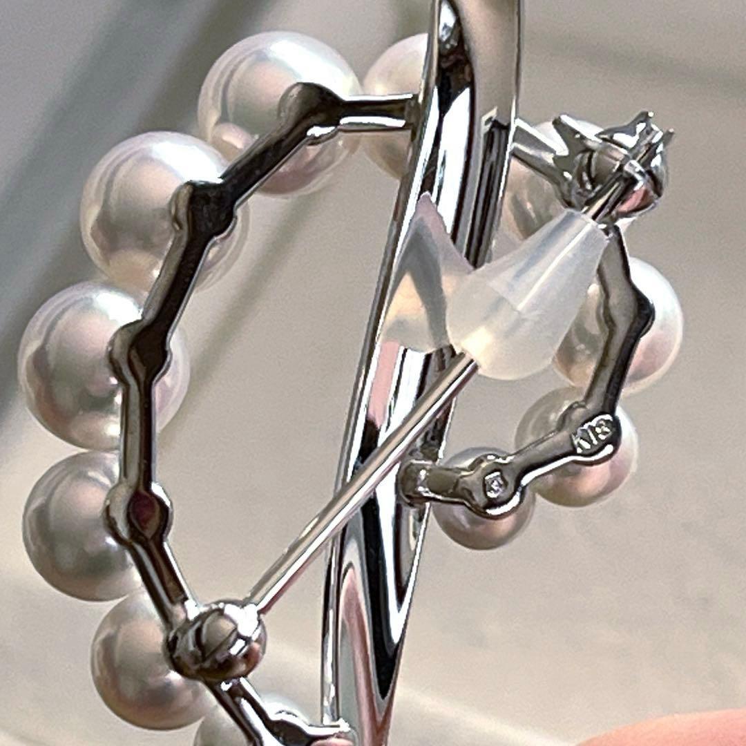 ミキモト　ブローチ　K18WG 入手困難　MIKIMOTO