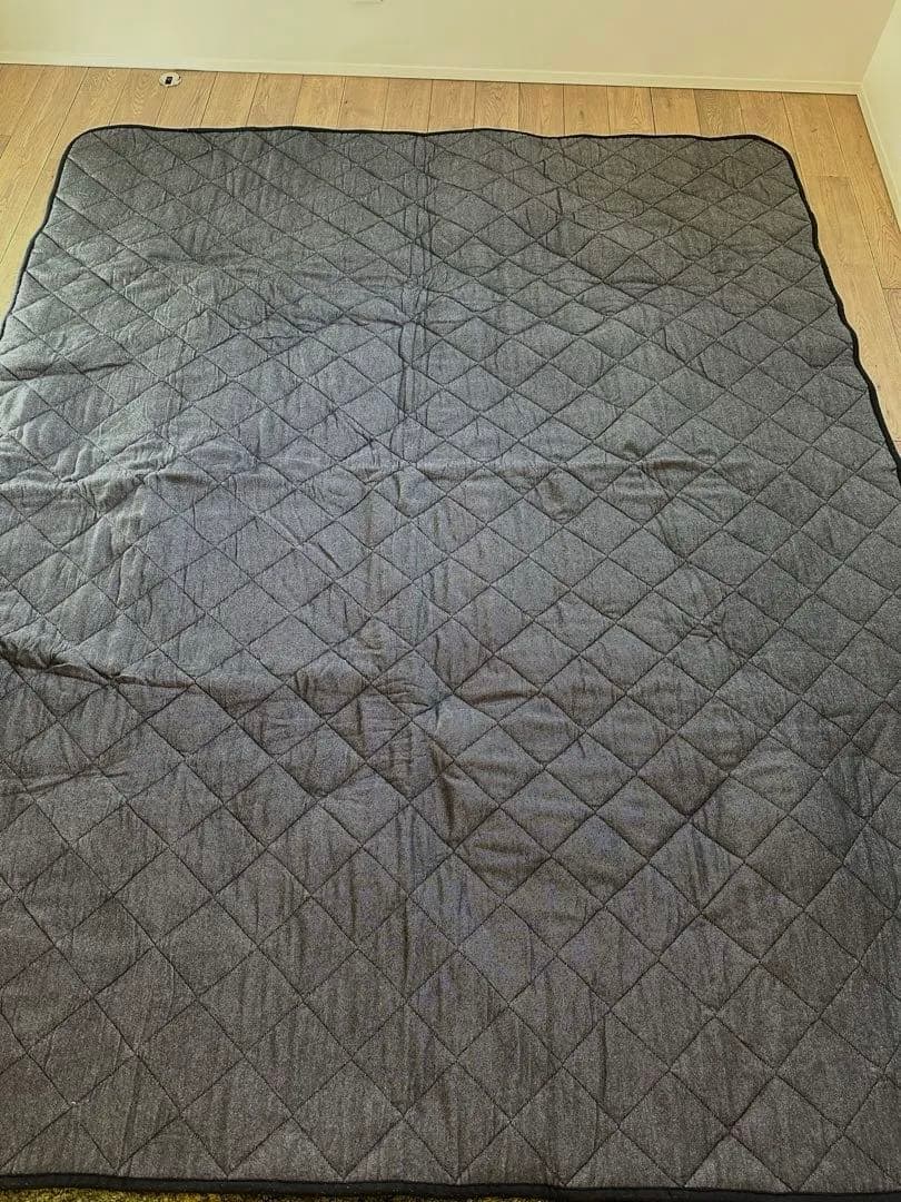 先染めこたつ掛敷布団2点セット（ブラック）長方形　大判