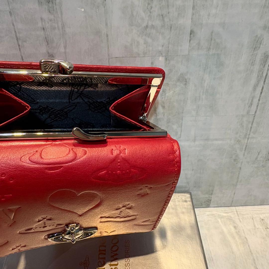 Vivienne Westwood 3つ折り財布 / レッド/シルバー金具付き