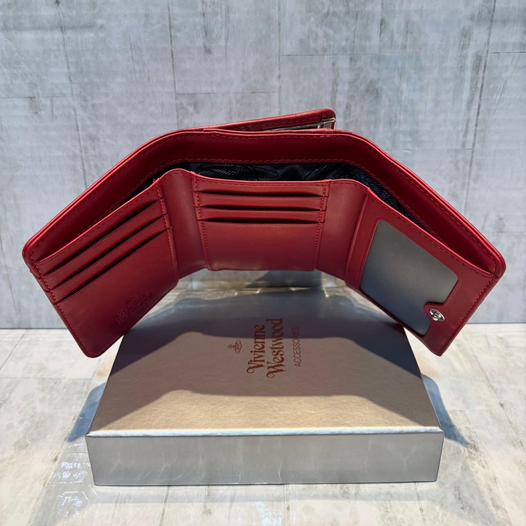 Vivienne Westwood 3つ折り財布 / レッド/シルバー金具付き