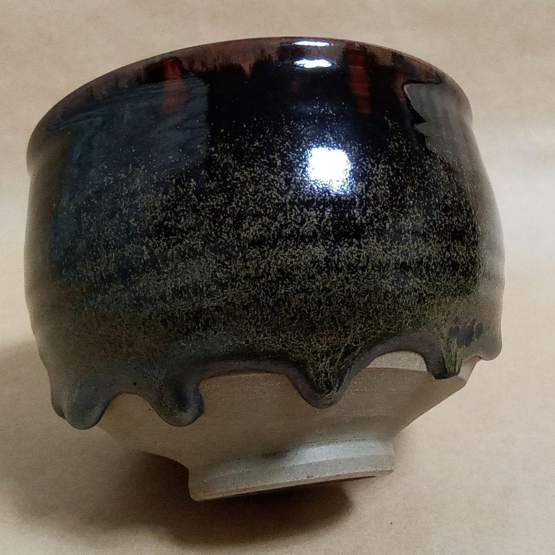 抹茶茶碗　虫明焼　黒井一楽