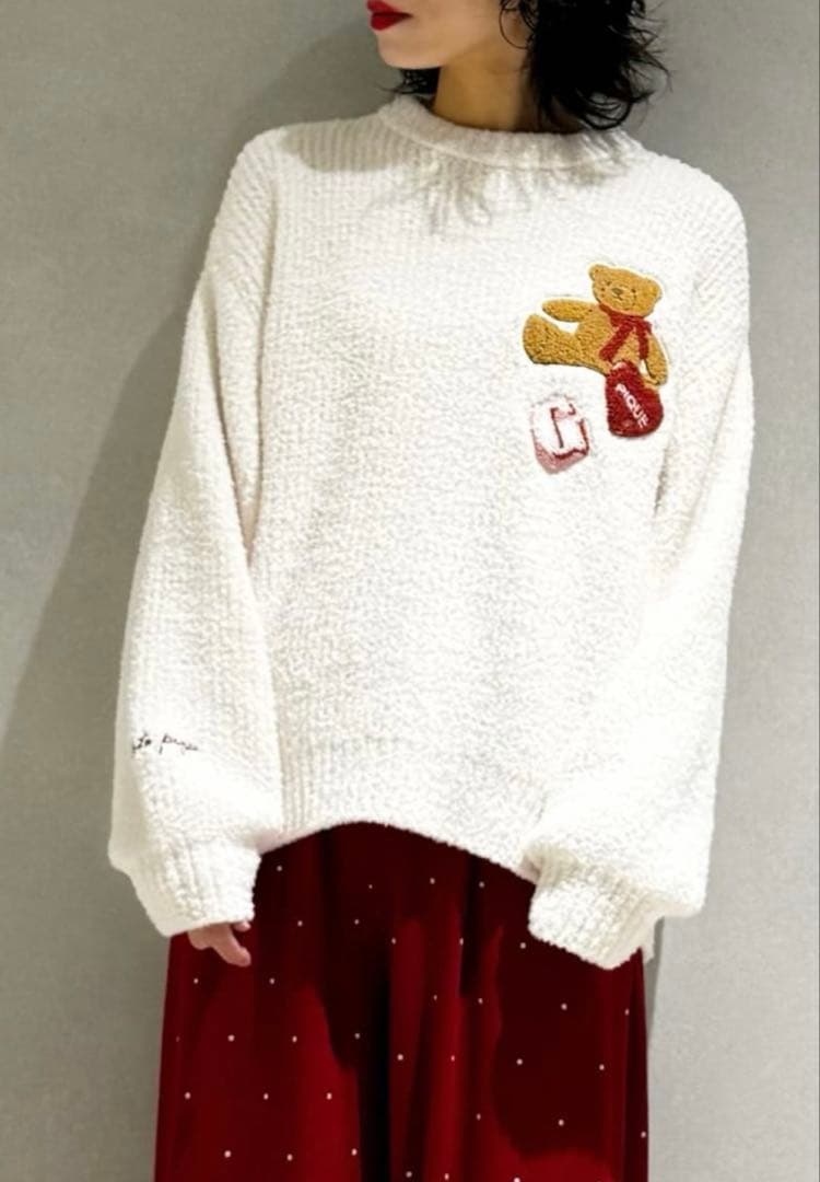 ② ジェラートピケ　ベビモコ ベア さがらプルオーバー ドット柄ロングパンツ