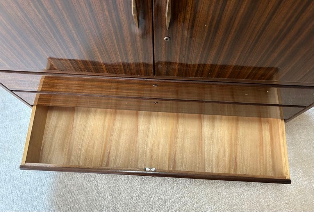 上段(小物入)中段(着物入)下段(3引出)3段組タンス