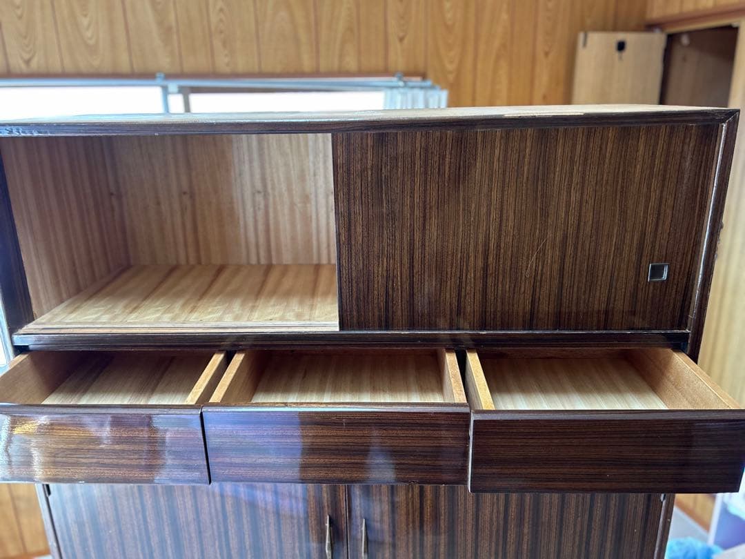 上段(小物入)中段(着物入)下段(3引出)3段組タンス