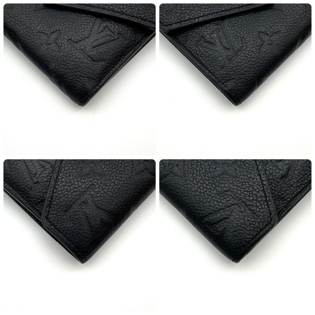 【極美品】ルイヴィトン アンプラント ポルトフォイユ ヴィクトリーヌ 黒 C97