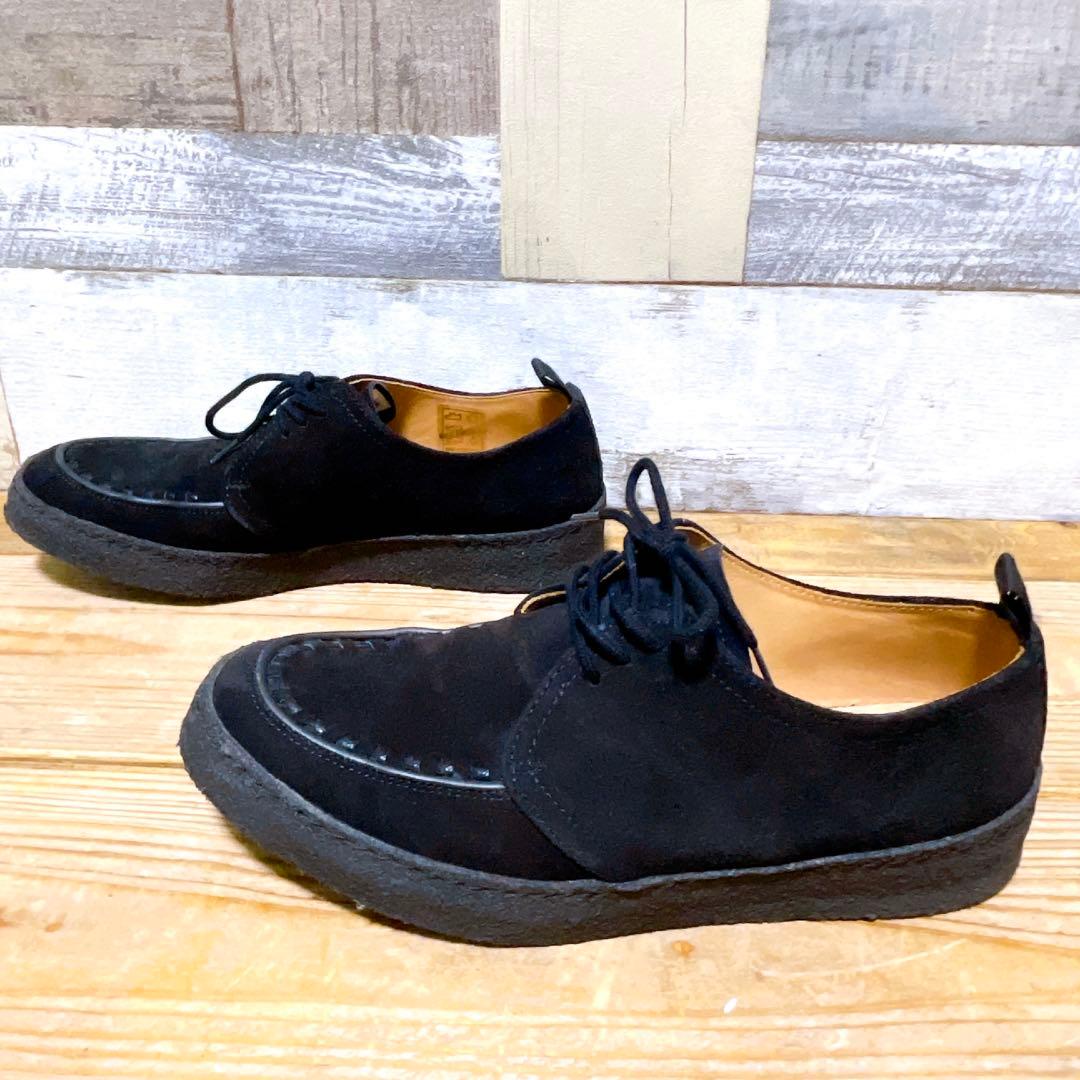 ジョージコックス フレッドペリー モカシンシューズ スエード ラバーソール 黒