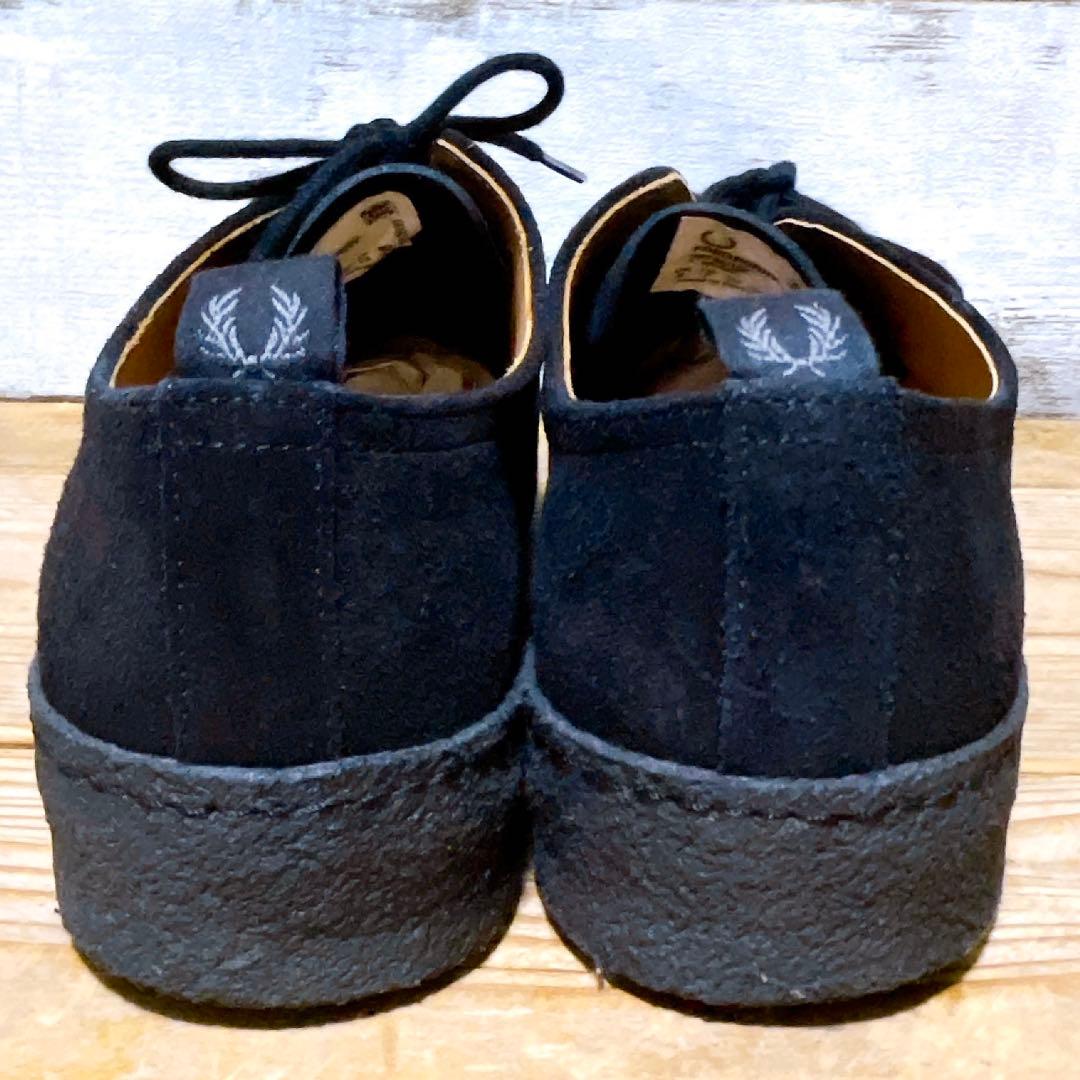 ジョージコックス フレッドペリー モカシンシューズ スエード ラバーソール 黒