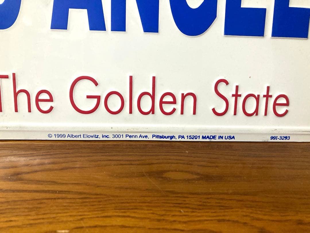 90年代 ビンテージ USA製 カリフォルニア ロサンゼルス ナンバープレート