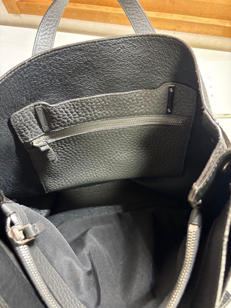 FURLA グレー レザートートバッグ　本革