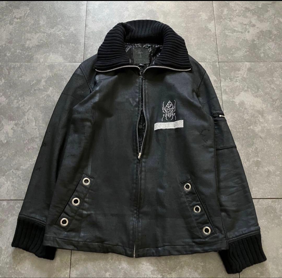 最終値下げy2k ダークウェア opium ジャケット ブルゾン h.naoto