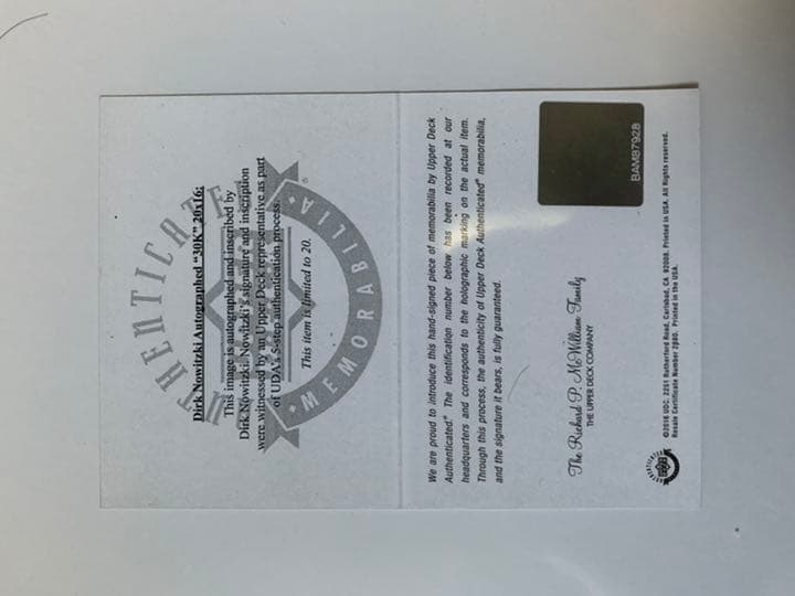 nba ダーク・ノビツキー　/20 ポスター