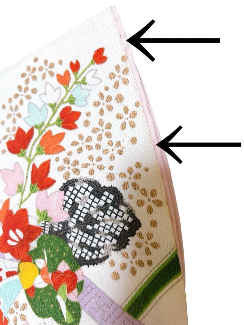 人気のアンティーク着物♡七五三　7歳　女の子　フルセット　一式　白　ゴールド