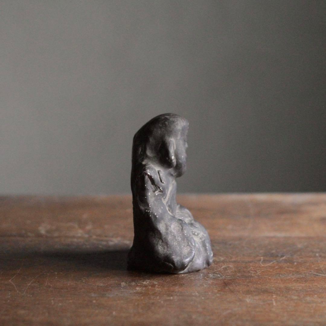 瓦質 福助人形 郷土人形 民芸 古道具 アンティーク オブジェ