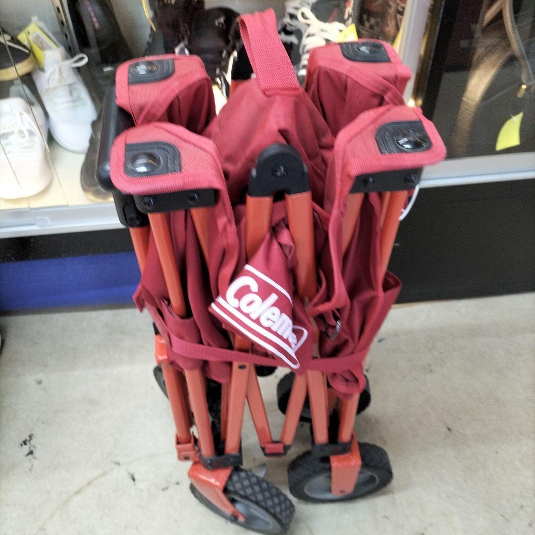 Coleman 折りたたみキャリーワゴン 赤