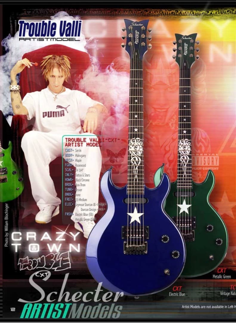 ギター SCHECTER TROUBLE CXT BLUE