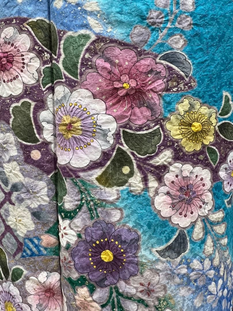 振り袖　フルセット　別誂長襦袢付　成人式　 金彩加工　刺繍入り　辻ヶ花 622