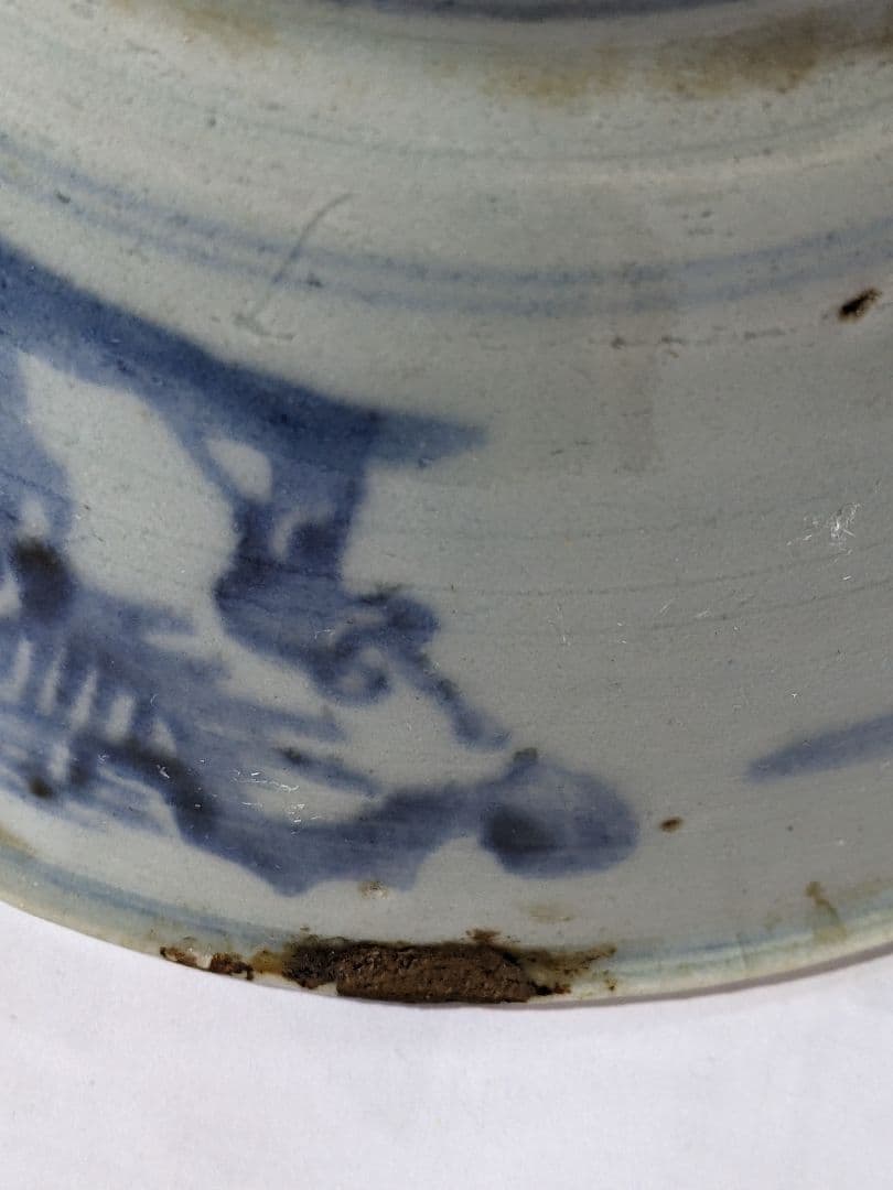 ♦中国古美術品 古陶磁 清時代 染付 山水図鉢 碗 古玩 レア物 骨董品