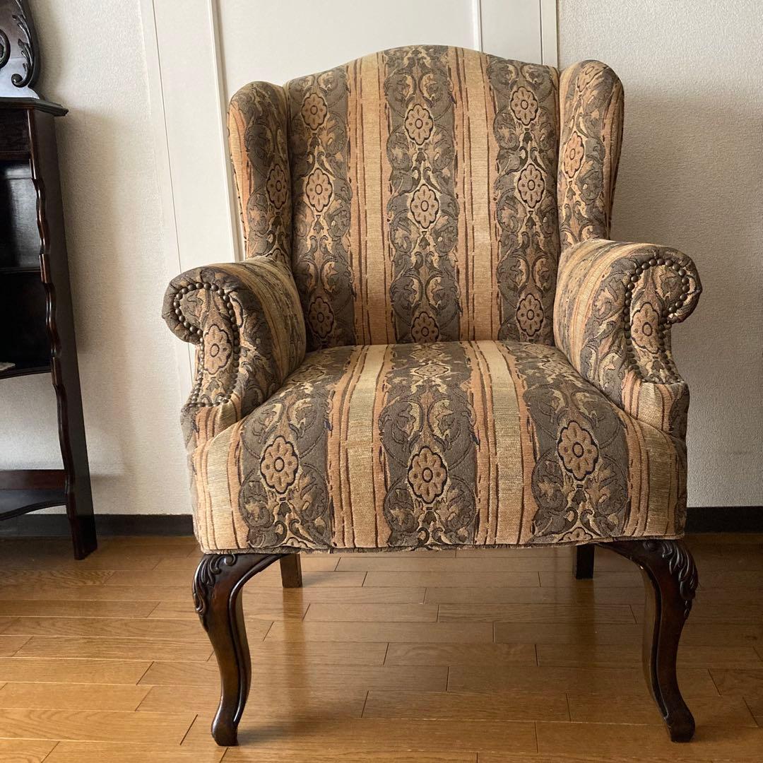 マリン レトロなウィングバッグチェア