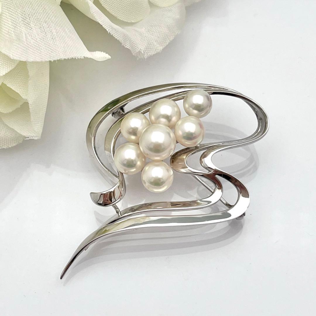 ☆美品☆ミキモト　パール　シルバー　ブローチ