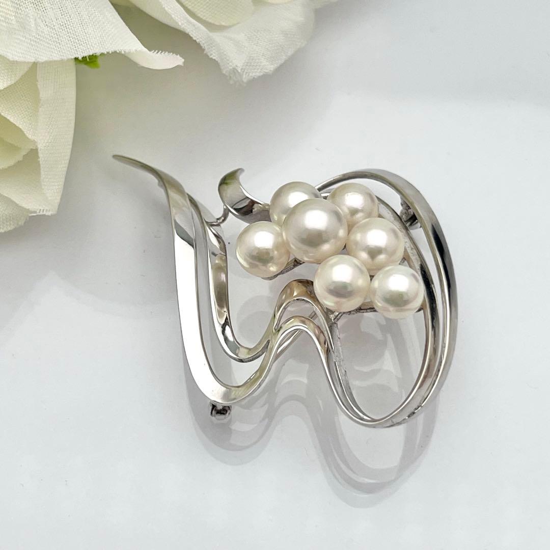 ☆美品☆ミキモト　パール　シルバー　ブローチ