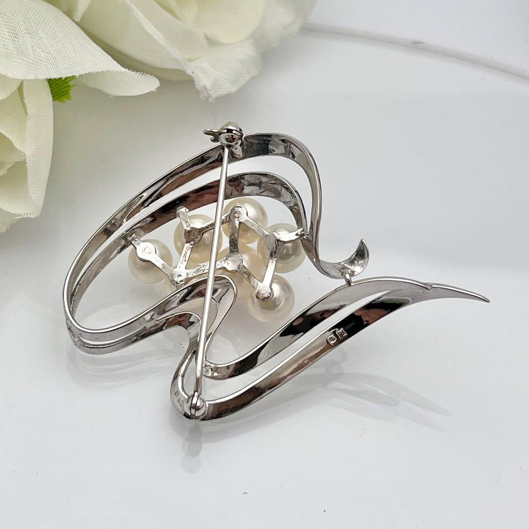 ☆美品☆ミキモト　パール　シルバー　ブローチ