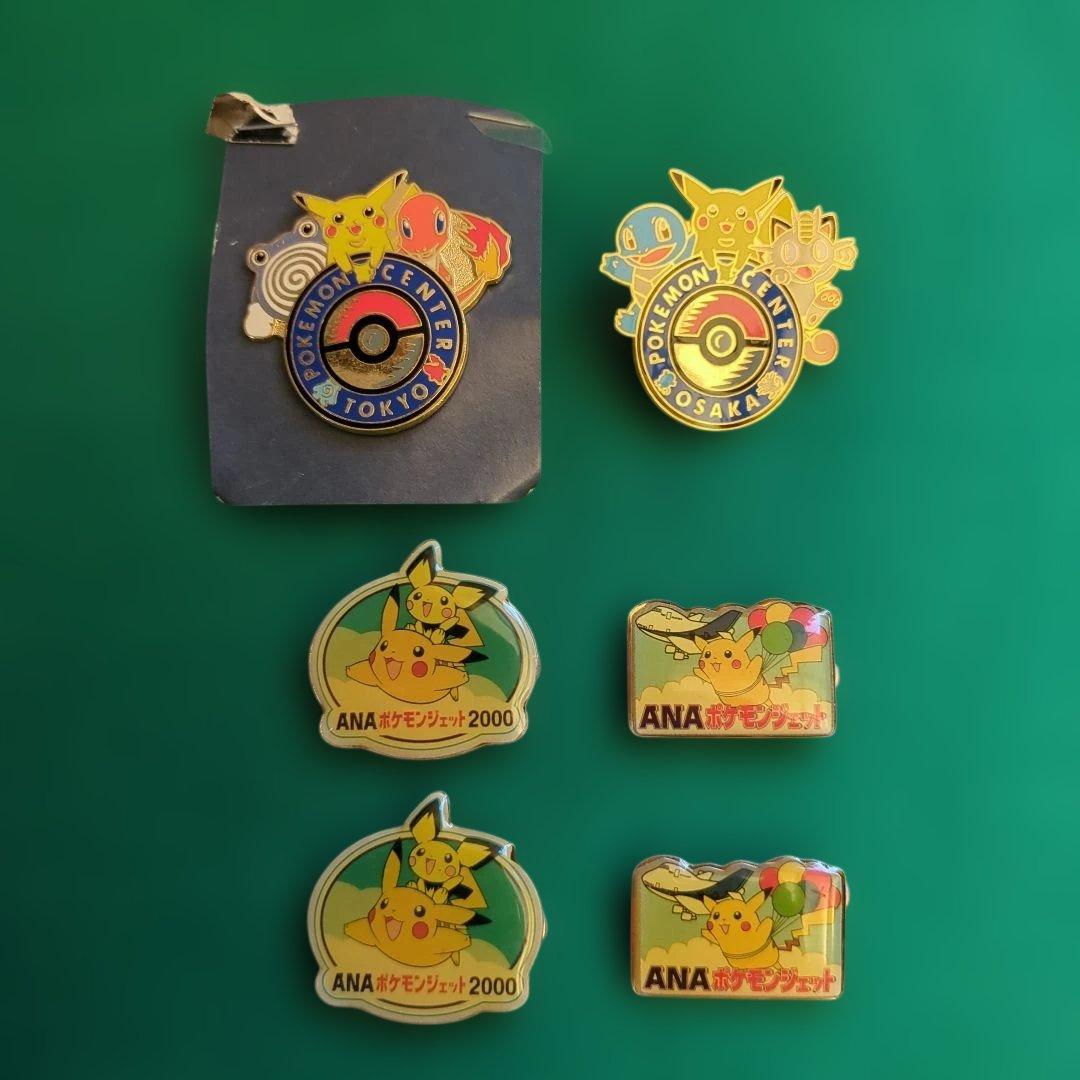 ポケモンセンター ピンズバッジセット　初代　東京　大阪　ANA