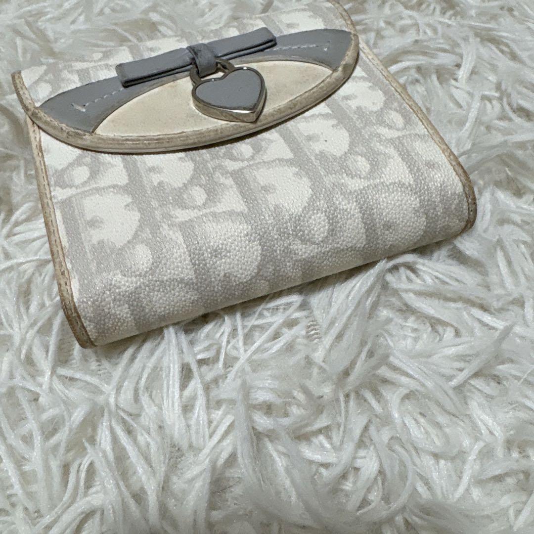 クリスチャンディオール　折財布　トロッター柄　ハート