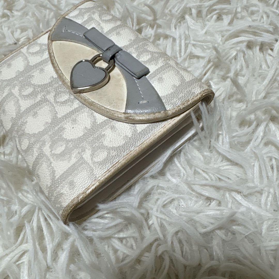 クリスチャンディオール　折財布　トロッター柄　ハート