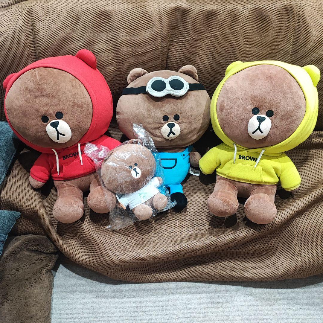 ラインフレンズ ブラウン ぬいぐるみ まとめ パーカー ミニオン 限定品