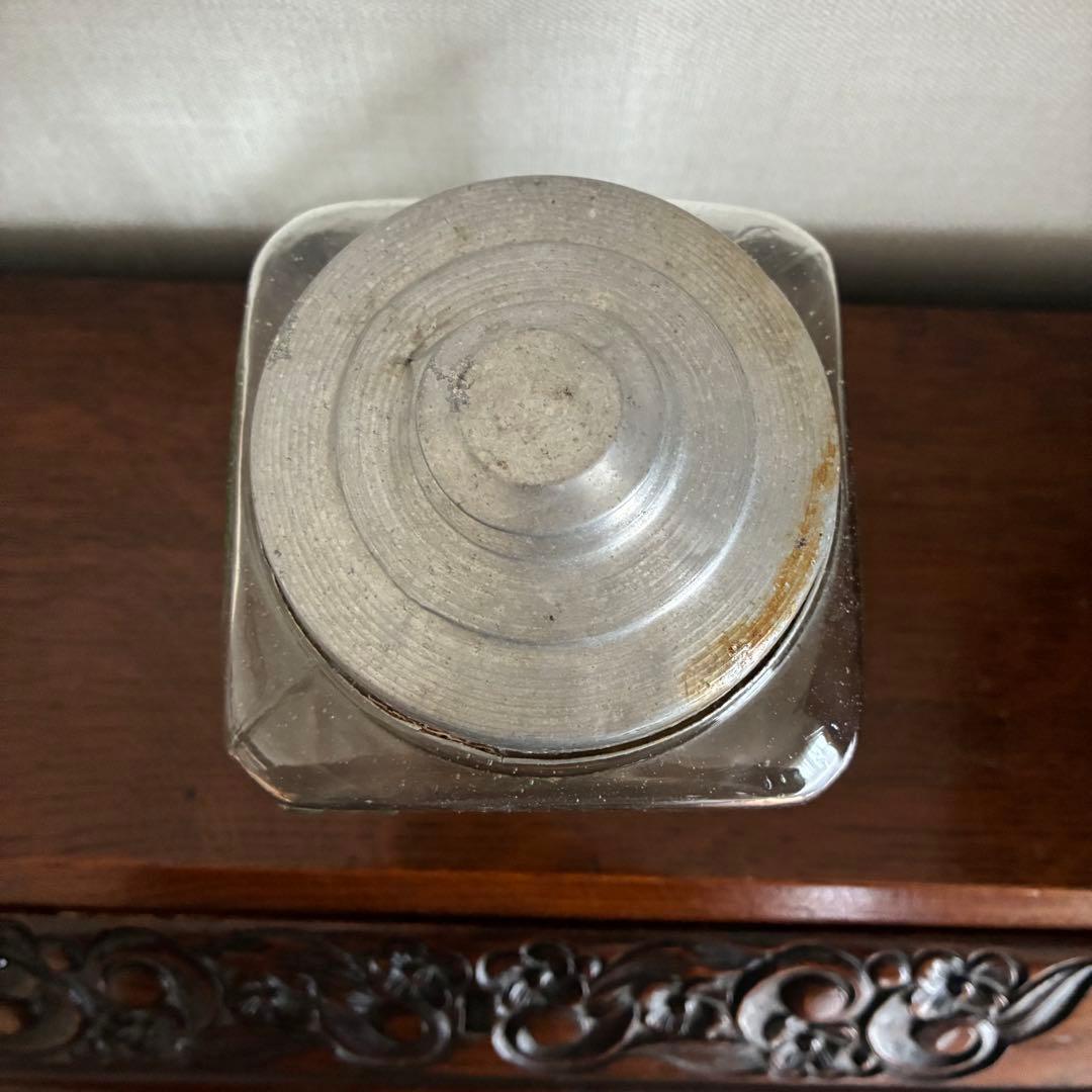 大正〜昭和初期　アールデコのあめや瓶　菓子瓶