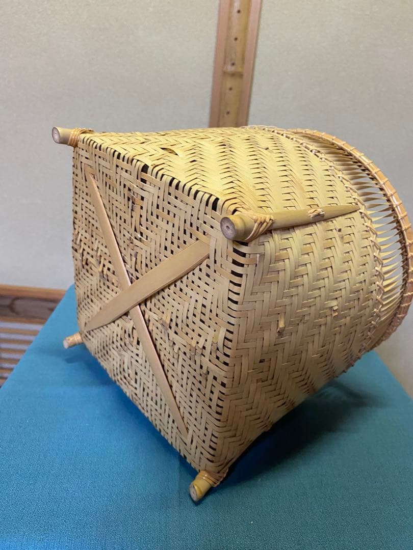 茶道具/炭斗（炭取・すみとり） 清風篭炭斗 淡々斎好写 和田菁竺 共箱