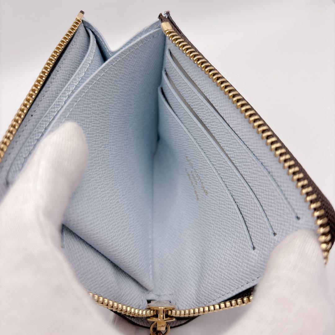 ほぼ未使用 日本限定 ルイヴィトン ポルトフォイユノアコンパクト アズールブルー