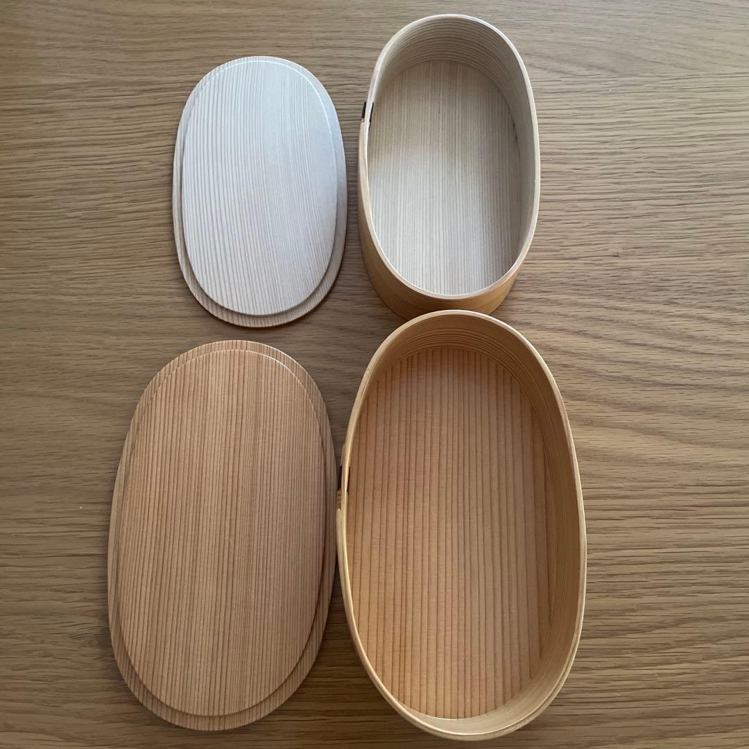 曲げわっぱ　小判入子　栗久　セット