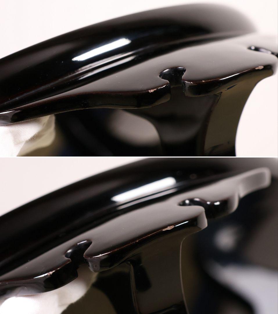 輪島塗 涛華堂 八井珠蔵 小判形 卓 螺鈿 貝梨地 木製 花台【MA804】