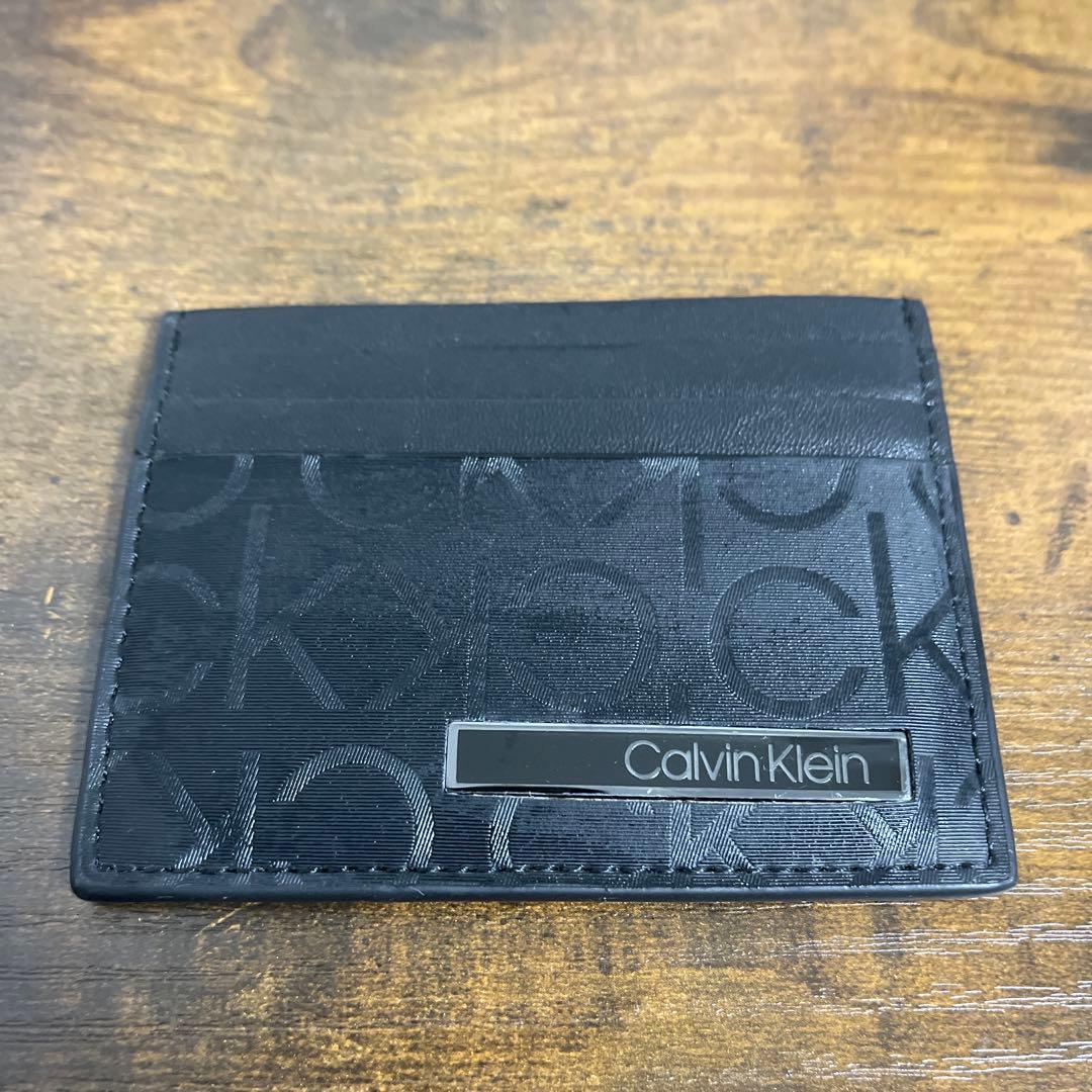  カルバンクライン カードケース ブラック 黒 中古品